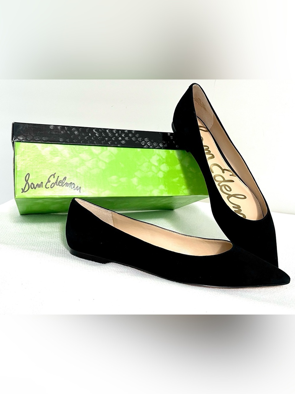 Sam Edelman black suede skimmer flat